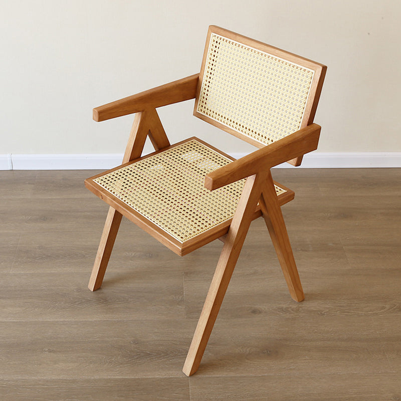 Modern Style Kitchen Dining Room Wood Chair Set Open Back Arm Chairs Set Light Tan 1 Piece Clearhalo ' kitchen&dining_furn' 'Dining Chairs' 'Dining Tables & Seating' 'dining_chair' 'furn' 'furn_dining_chair' 'Furniture' 'furniture_dining_chair' 'Kitchen & Dining Furniture' 'kitchen' 3483838