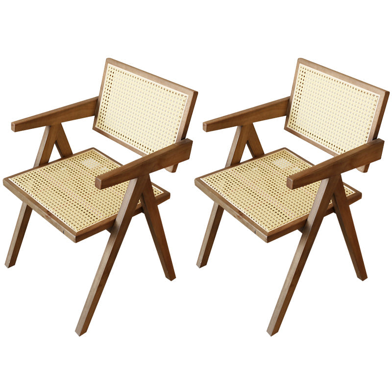 Modern Style Kitchen Dining Room Wood Chair Set Open Back Arm Chairs Set Distressed Wood 2 Piece Set Clearhalo ' kitchen&dining_furn' 'Dining Chairs' 'Dining Tables & Seating' 'dining_chair' 'furn' 'furn_dining_chair' 'Furniture' 'furniture_dining_chair' 'Kitchen & Dining Furniture' 'kitchen' 3483857