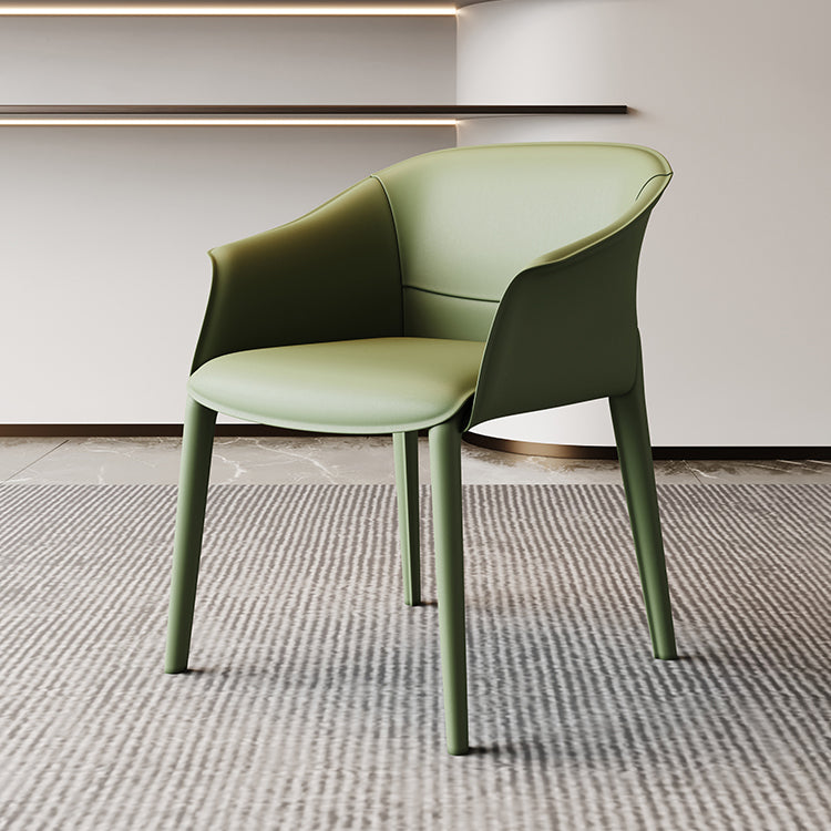 Metal Contemporary Dining Room Chair Metallic Finish Solid Back Dining Chair Blackish Green 1 Piece Clearhalo ' kitchen&dining_furn' 'Dining Chairs' 'Dining Tables & Seating' 'dining_chair' 'furn' 'furn_dining_chair' 'Furniture' 'furniture_dining_chair' 'Kitchen & Dining Furniture' 'kitchen' 3483866