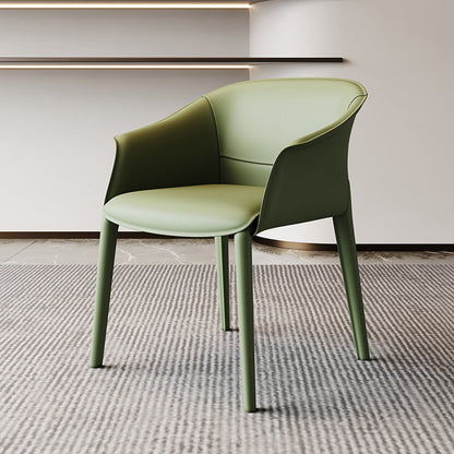 Metal Contemporary Dining Room Chair Metallic Finish Solid Back Dining Chair Blackish Green 1 Piece Clearhalo ' kitchen&dining_furn' 'Dining Chairs' 'Dining Tables & Seating' 'dining_chair' 'furn' 'furn_dining_chair' 'Furniture' 'furniture_dining_chair' 'Kitchen & Dining Furniture' 'kitchen' 3483866