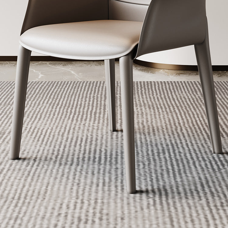 Metal Contemporary Dining Room Chair Metallic Finish Solid Back Dining Chair Clearhalo ' kitchen&dining_furn' 'Dining Chairs' 'Dining Tables & Seating' 'dining_chair' 'furn' 'furn_dining_chair' 'Furniture' 'furniture_dining_chair' 'Kitchen & Dining Furniture' 'kitchen' 3483874