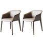 Metal Contemporary Dining Room Chair Metallic Finish Solid Back Dining Chair Gray-White 2 Piece Set Clearhalo ' kitchen&dining_furn' 'Dining Chairs' 'Dining Tables & Seating' 'dining_chair' 'furn' 'furn_dining_chair' 'Furniture' 'furniture_dining_chair' 'Kitchen & Dining Furniture' 'kitchen' 3483875