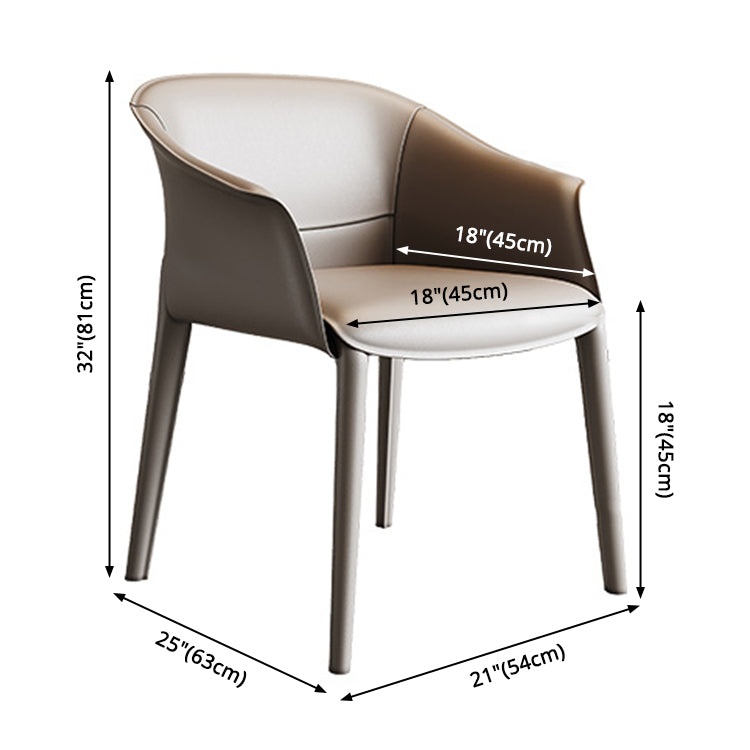 Metal Contemporary Dining Room Chair Metallic Finish Solid Back Dining Chair Clearhalo ' kitchen&dining_furn' 'Dining Chairs' 'Dining Tables & Seating' 'dining_chair' 'furn' 'furn_dining_chair' 'Furniture' 'furniture_dining_chair' 'Kitchen & Dining Furniture' 'kitchen' 3483879