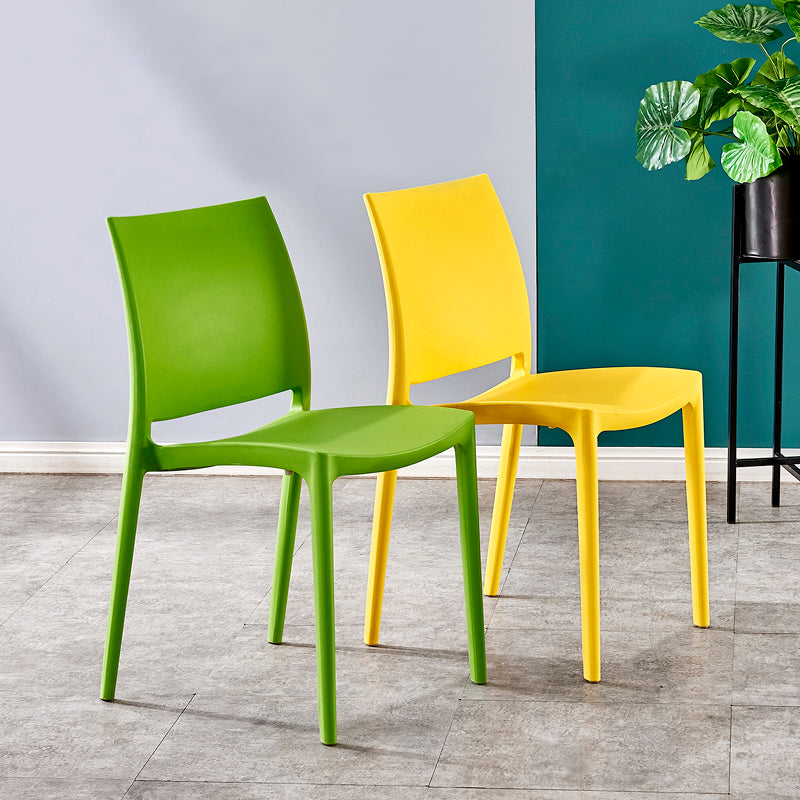 Modern Contemporary Plastic Side Chairs Multicolor Open Back Side Chair Set Clearhalo ' kitchen&dining_furn' 'Dining Chairs' 'Dining Tables & Seating' 'dining_chair' 'furn' 'furn_dining_chair' 'Furniture' 'furniture_dining_chair' 'Kitchen & Dining Furniture' 'kitchen' 3483882