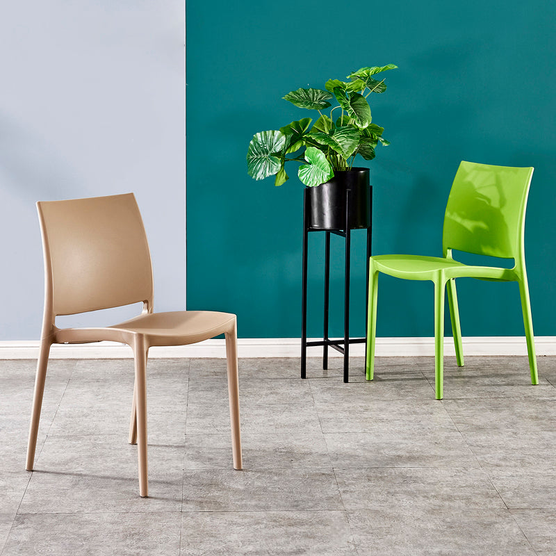 Modern Contemporary Plastic Side Chairs Multicolor Open Back Side Chair Set Clearhalo ' kitchen&dining_furn' 'Dining Chairs' 'Dining Tables & Seating' 'dining_chair' 'furn' 'furn_dining_chair' 'Furniture' 'furniture_dining_chair' 'Kitchen & Dining Furniture' 'kitchen' 3483884