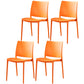 Modern Contemporary Plastic Side Chairs Multicolor Open Back Side Chair Set Orange 4 Piece Set Clearhalo ' kitchen&dining_furn' 'Dining Chairs' 'Dining Tables & Seating' 'dining_chair' 'furn' 'furn_dining_chair' 'Furniture' 'furniture_dining_chair' 'Kitchen & Dining Furniture' 'kitchen' 3483887