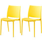 Modern Contemporary Plastic Side Chairs Multicolor Open Back Side Chair Set Yellow 2 Piece Set Clearhalo ' kitchen&dining_furn' 'Dining Chairs' 'Dining Tables & Seating' 'dining_chair' 'furn' 'furn_dining_chair' 'Furniture' 'furniture_dining_chair' 'Kitchen & Dining Furniture' 'kitchen' 3483896