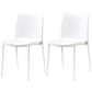 Modern Contemporary Plastic Side Chairs Multicolor Open Back Side Chair Set White 2 Piece Set Clearhalo ' kitchen&dining_furn' 'Dining Chairs' 'Dining Tables & Seating' 'dining_chair' 'furn' 'furn_dining_chair' 'Furniture' 'furniture_dining_chair' 'Kitchen & Dining Furniture' 'kitchen' 3483910