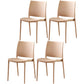 Modern Contemporary Plastic Side Chairs Multicolor Open Back Side Chair Set Brown 4 Piece Set Clearhalo ' kitchen&dining_furn' 'Dining Chairs' 'Dining Tables & Seating' 'dining_chair' 'furn' 'furn_dining_chair' 'Furniture' 'furniture_dining_chair' 'Kitchen & Dining Furniture' 'kitchen' 3483914