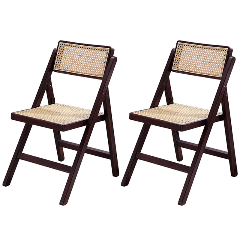 Minimalist Solid Wood Kitchen Dining Folding Side Chair Opening Back Folding Side Chair Walnut 2 Piece Set Clearhalo ' kitchen&dining_furn' 'Dining Chairs' 'Dining Tables & Seating' 'dining_chair' 'furn' 'furn_dining_chair' 'Furniture' 'furniture_dining_chair' 'Kitchen & Dining Furniture' 'kitchen' 3483920