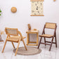 Minimalist Solid Wood Kitchen Dining Folding Side Chair Opening Back Folding Side Chair Clearhalo ' kitchen&dining_furn' 'Dining Chairs' 'Dining Tables & Seating' 'dining_chair' 'furn' 'furn_dining_chair' 'Furniture' 'furniture_dining_chair' 'Kitchen & Dining Furniture' 'kitchen' 3483921