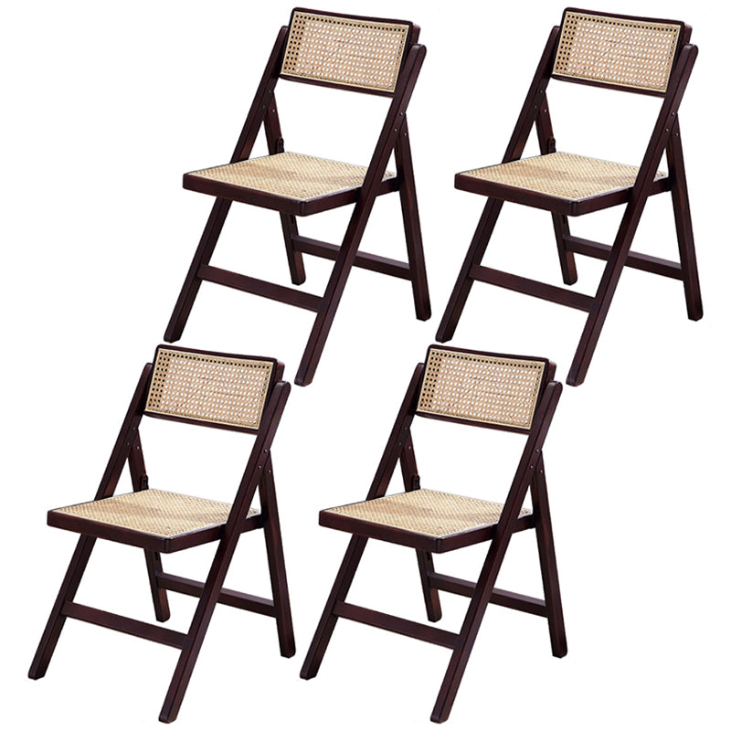 Minimalist Solid Wood Kitchen Dining Folding Side Chair Opening Back Folding Side Chair Walnut 4 Piece Set Clearhalo ' kitchen&dining_furn' 'Dining Chairs' 'Dining Tables & Seating' 'dining_chair' 'furn' 'furn_dining_chair' 'Furniture' 'furniture_dining_chair' 'Kitchen & Dining Furniture' 'kitchen' 3483923