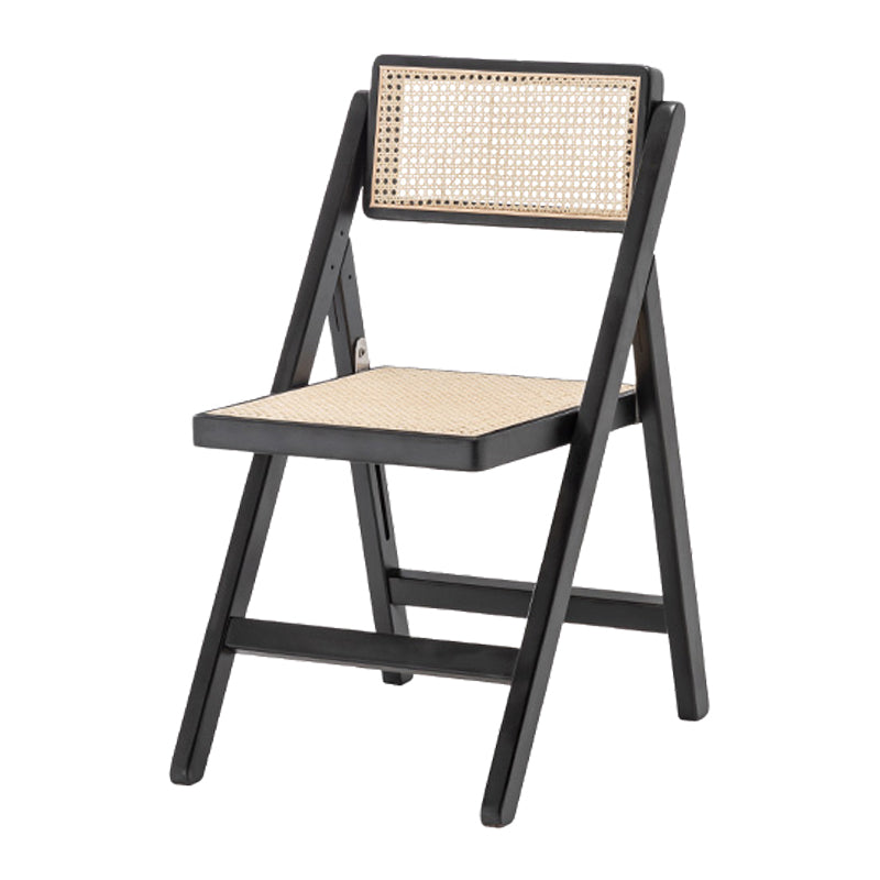 Minimalist Solid Wood Kitchen Dining Folding Side Chair Opening Back Folding Side Chair Black 1 Piece Clearhalo ' kitchen&dining_furn' 'Dining Chairs' 'Dining Tables & Seating' 'dining_chair' 'furn' 'furn_dining_chair' 'Furniture' 'furniture_dining_chair' 'Kitchen & Dining Furniture' 'kitchen' 3483924