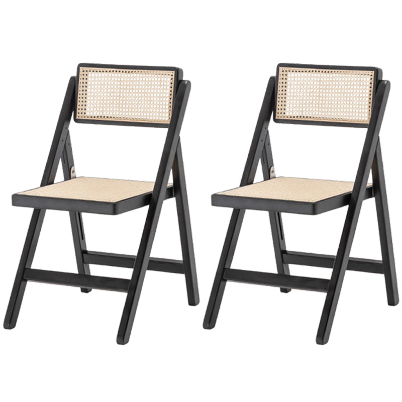 Minimalist Solid Wood Kitchen Dining Folding Side Chair Opening Back Folding Side Chair Black 2 Piece Set Clearhalo ' kitchen&dining_furn' 'Dining Chairs' 'Dining Tables & Seating' 'dining_chair' 'furn' 'furn_dining_chair' 'Furniture' 'furniture_dining_chair' 'Kitchen & Dining Furniture' 'kitchen' 3483927