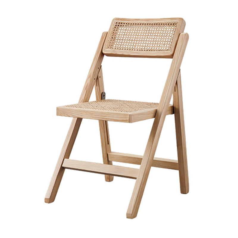 Minimalist Solid Wood Kitchen Dining Folding Side Chair Opening Back Folding Side Chair Natural 1 Piece Clearhalo ' kitchen&dining_furn' 'Dining Chairs' 'Dining Tables & Seating' 'dining_chair' 'furn' 'furn_dining_chair' 'Furniture' 'furniture_dining_chair' 'Kitchen & Dining Furniture' 'kitchen' 3483936