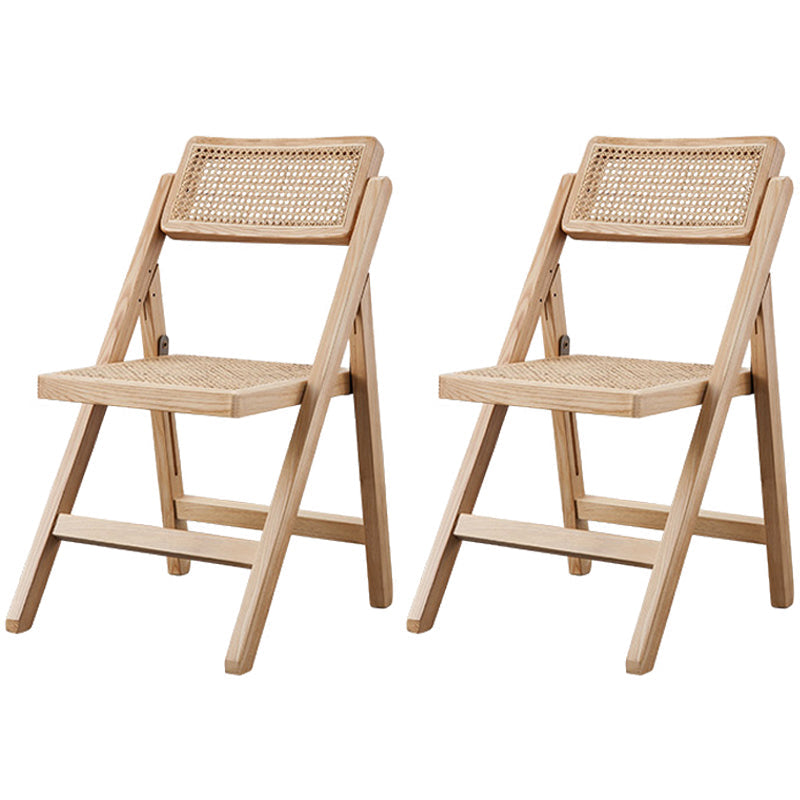 Minimalist Solid Wood Kitchen Dining Folding Side Chair Opening Back Folding Side Chair Natural 2 Piece Set Clearhalo ' kitchen&dining_furn' 'Dining Chairs' 'Dining Tables & Seating' 'dining_chair' 'furn' 'furn_dining_chair' 'Furniture' 'furniture_dining_chair' 'Kitchen & Dining Furniture' 'kitchen' 3483938