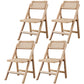 Minimalist Solid Wood Kitchen Dining Folding Side Chair Opening Back Folding Side Chair Natural 4 Piece Set Clearhalo ' kitchen&dining_furn' 'Dining Chairs' 'Dining Tables & Seating' 'dining_chair' 'furn' 'furn_dining_chair' 'Furniture' 'furniture_dining_chair' 'Kitchen & Dining Furniture' 'kitchen' 3483940