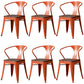 Metal Industrial Dining Chair Slat Back Stacking Arm Chair for Restaurant Orange Wood 6 Piece Set Clearhalo ' kitchen&dining_furn' 'Dining Chairs' 'Dining Tables & Seating' 'dining_chair' 'furn' 'furn_dining_chair' 'Furniture' 'furniture_dining_chair' 'Kitchen & Dining Furniture' 'kitchen' 3483948