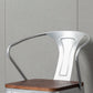 Metal Industrial Dining Chair Slat Back Stacking Arm Chair for Restaurant Clearhalo ' kitchen&dining_furn' 'Dining Chairs' 'Dining Tables & Seating' 'dining_chair' 'furn' 'furn_dining_chair' 'Furniture' 'furniture_dining_chair' 'Kitchen & Dining Furniture' 'kitchen' 3483957