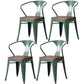 Metal Industrial Dining Chair Slat Back Stacking Arm Chair for Restaurant Blackish Green Wood 4 Piece Set Clearhalo ' kitchen&dining_furn' 'Dining Chairs' 'Dining Tables & Seating' 'dining_chair' 'furn' 'furn_dining_chair' 'Furniture' 'furniture_dining_chair' 'Kitchen & Dining Furniture' 'kitchen' 3483958