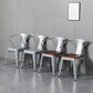 Metal Industrial Dining Chair Slat Back Stacking Arm Chair for Restaurant Clearhalo ' kitchen&dining_furn' 'Dining Chairs' 'Dining Tables & Seating' 'dining_chair' 'furn' 'furn_dining_chair' 'Furniture' 'furniture_dining_chair' 'Kitchen & Dining Furniture' 'kitchen' 3483963