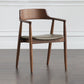 Contemporary Dining Chair 20'' Wide Open Arm Chair with 4 Wood Legs for Home Clearhalo ' kitchen&dining_furn' 'Dining Chairs' 'Dining Tables & Seating' 'dining_chair' 'furn' 'furn_dining_chair' 'Furniture' 'furniture_dining_chair' 'Kitchen & Dining Furniture' 'kitchen' 3483993
