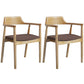 Contemporary Dining Chair 20'' Wide Open Arm Chair with 4 Wood Legs for Home Wood Linen 2 Piece Set Clearhalo ' kitchen&dining_furn' 'Dining Chairs' 'Dining Tables & Seating' 'dining_chair' 'furn' 'furn_dining_chair' 'Furniture' 'furniture_dining_chair' 'Kitchen & Dining Furniture' 'kitchen' 3483999