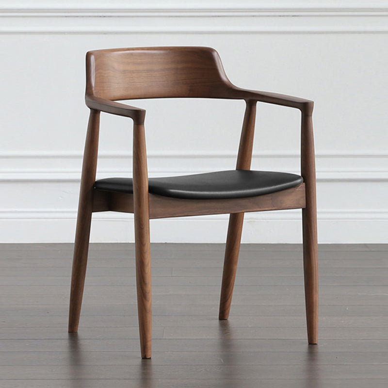 Contemporary Dining Chair 20'' Wide Open Arm Chair with 4 Wood Legs for Home Clearhalo ' kitchen&dining_furn' 'Dining Chairs' 'Dining Tables & Seating' 'dining_chair' 'furn' 'furn_dining_chair' 'Furniture' 'furniture_dining_chair' 'Kitchen & Dining Furniture' 'kitchen' 3484000