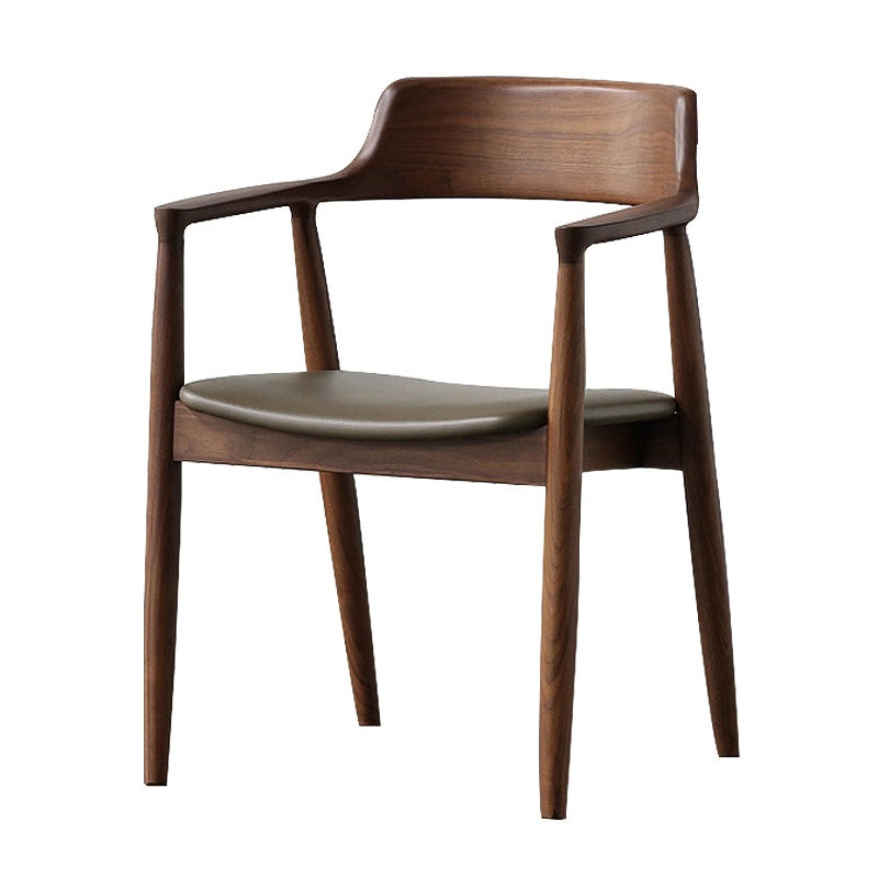 Contemporary Dining Chair 20'' Wide Open Arm Chair with 4 Wood Legs for Home Clearhalo ' kitchen&dining_furn' 'Dining Chairs' 'Dining Tables & Seating' 'dining_chair' 'furn' 'furn_dining_chair' 'Furniture' 'furniture_dining_chair' 'Kitchen & Dining Furniture' 'kitchen' 3484002