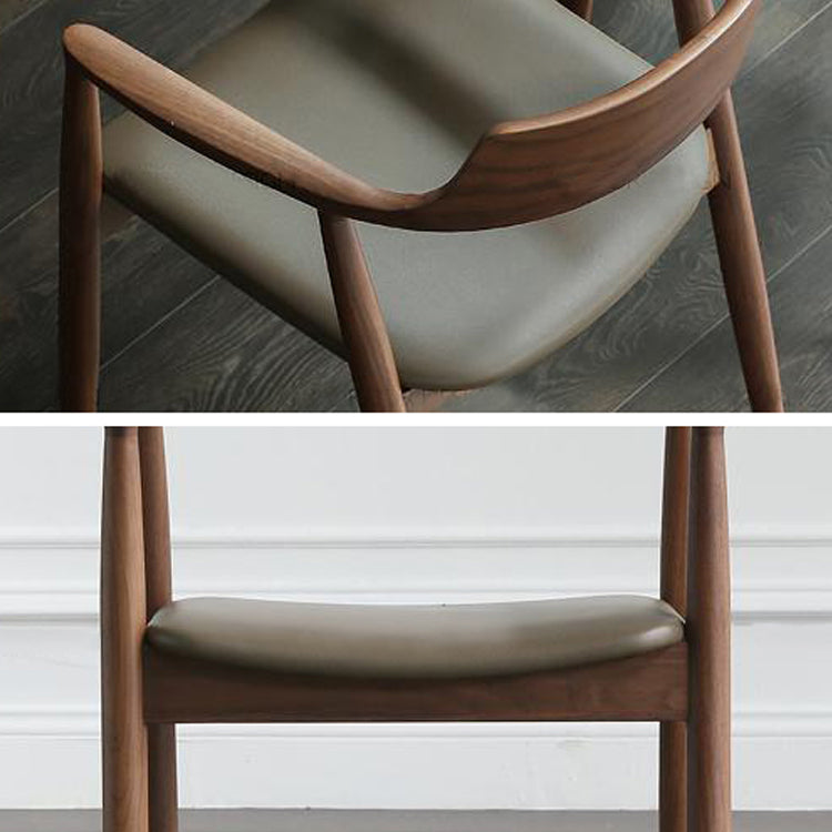 Contemporary Dining Chair 20'' Wide Open Arm Chair with 4 Wood Legs for Home Clearhalo ' kitchen&dining_furn' 'Dining Chairs' 'Dining Tables & Seating' 'dining_chair' 'furn' 'furn_dining_chair' 'Furniture' 'furniture_dining_chair' 'Kitchen & Dining Furniture' 'kitchen' 3484003