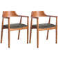 Contemporary Dining Chair 20'' Wide Open Arm Chair with 4 Wood Legs for Home Brown Faux Leather 2 Piece Set Clearhalo ' kitchen&dining_furn' 'Dining Chairs' 'Dining Tables & Seating' 'dining_chair' 'furn' 'furn_dining_chair' 'Furniture' 'furniture_dining_chair' 'Kitchen & Dining Furniture' 'kitchen' 3484005