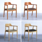 Contemporary Dining Chair 20'' Wide Open Arm Chair with 4 Wood Legs for Home Clearhalo ' kitchen&dining_furn' 'Dining Chairs' 'Dining Tables & Seating' 'dining_chair' 'furn' 'furn_dining_chair' 'Furniture' 'furniture_dining_chair' 'Kitchen & Dining Furniture' 'kitchen' 3484006