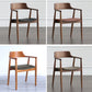 Contemporary Dining Chair 20'' Wide Open Arm Chair with 4 Wood Legs for Home Clearhalo ' kitchen&dining_furn' 'Dining Chairs' 'Dining Tables & Seating' 'dining_chair' 'furn' 'furn_dining_chair' 'Furniture' 'furniture_dining_chair' 'Kitchen & Dining Furniture' 'kitchen' 3484008