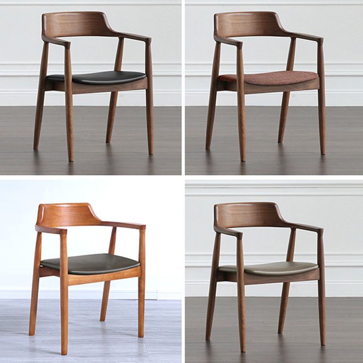 Contemporary Dining Chair 20'' Wide Open Arm Chair with 4 Wood Legs for Home Clearhalo ' kitchen&dining_furn' 'Dining Chairs' 'Dining Tables & Seating' 'dining_chair' 'furn' 'furn_dining_chair' 'Furniture' 'furniture_dining_chair' 'Kitchen & Dining Furniture' 'kitchen' 3484008