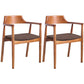 Contemporary Dining Chair 20'' Wide Open Arm Chair with 4 Wood Legs for Home Brown Linen 2 Piece Set Clearhalo ' kitchen&dining_furn' 'Dining Chairs' 'Dining Tables & Seating' 'dining_chair' 'furn' 'furn_dining_chair' 'Furniture' 'furniture_dining_chair' 'Kitchen & Dining Furniture' 'kitchen' 3484017