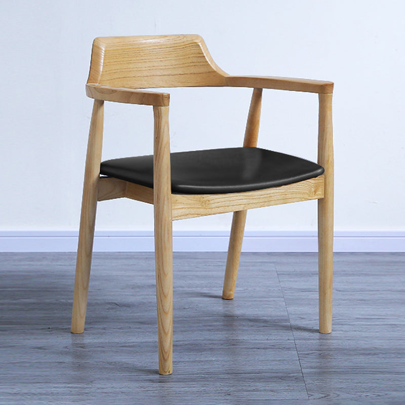 Contemporary Dining Chair 20'' Wide Open Arm Chair with 4 Wood Legs for Home Clearhalo ' kitchen&dining_furn' 'Dining Chairs' 'Dining Tables & Seating' 'dining_chair' 'furn' 'furn_dining_chair' 'Furniture' 'furniture_dining_chair' 'Kitchen & Dining Furniture' 'kitchen' 3484022