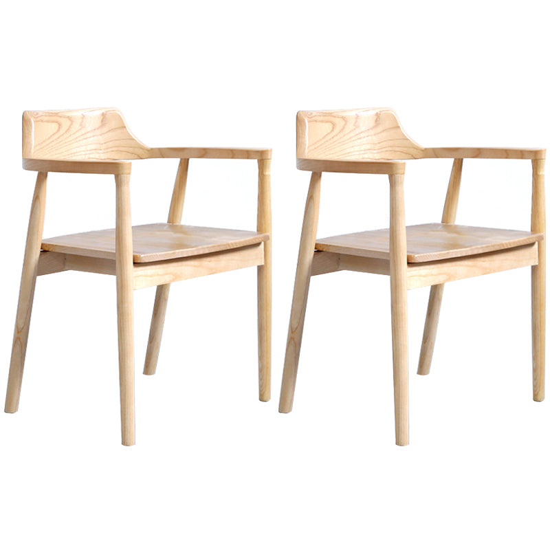 Contemporary Dining Chair 20'' Wide Open Arm Chair with 4 Wood Legs for Home Wood Wood 2 Piece Set Clearhalo ' kitchen&dining_furn' 'Dining Chairs' 'Dining Tables & Seating' 'dining_chair' 'furn' 'furn_dining_chair' 'Furniture' 'furniture_dining_chair' 'Kitchen & Dining Furniture' 'kitchen' 3484023