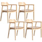 Contemporary Dining Chair 20'' Wide Open Arm Chair with 4 Wood Legs for Home Wood Wood 4 Piece Set Clearhalo ' kitchen&dining_furn' 'Dining Chairs' 'Dining Tables & Seating' 'dining_chair' 'furn' 'furn_dining_chair' 'Furniture' 'furniture_dining_chair' 'Kitchen & Dining Furniture' 'kitchen' 3484024