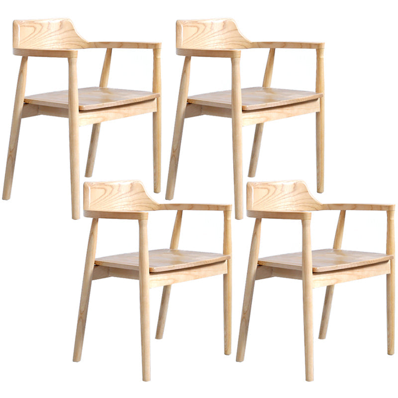 Contemporary Dining Chair 20'' Wide Open Arm Chair with 4 Wood Legs for Home Wood Wood 4 Piece Set Clearhalo ' kitchen&dining_furn' 'Dining Chairs' 'Dining Tables & Seating' 'dining_chair' 'furn' 'furn_dining_chair' 'Furniture' 'furniture_dining_chair' 'Kitchen & Dining Furniture' 'kitchen' 3484024