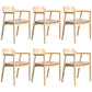 Contemporary Dining Chair 20'' Wide Open Arm Chair with 4 Wood Legs for Home Wood Wood 6 Piece Set Clearhalo ' kitchen&dining_furn' 'Dining Chairs' 'Dining Tables & Seating' 'dining_chair' 'furn' 'furn_dining_chair' 'Furniture' 'furniture_dining_chair' 'Kitchen & Dining Furniture' 'kitchen' 3484025