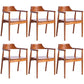 Contemporary Dining Chair 20'' Wide Open Arm Chair with 4 Wood Legs for Home Brown Wood 6 Piece Set Clearhalo ' kitchen&dining_furn' 'Dining Chairs' 'Dining Tables & Seating' 'dining_chair' 'furn' 'furn_dining_chair' 'Furniture' 'furniture_dining_chair' 'Kitchen & Dining Furniture' 'kitchen' 3484028