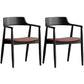 Contemporary Dining Chair 20'' Wide Open Arm Chair with 4 Wood Legs for Home Black Linen 2 Piece Set Clearhalo ' kitchen&dining_furn' 'Dining Chairs' 'Dining Tables & Seating' 'dining_chair' 'furn' 'furn_dining_chair' 'Furniture' 'furniture_dining_chair' 'Kitchen & Dining Furniture' 'kitchen' 3484029