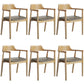 Contemporary Dining Chair 20'' Wide Open Arm Chair with 4 Wood Legs for Home Wood Leather 6 Piece Set Clearhalo ' kitchen&dining_furn' 'Dining Chairs' 'Dining Tables & Seating' 'dining_chair' 'furn' 'furn_dining_chair' 'Furniture' 'furniture_dining_chair' 'Kitchen & Dining Furniture' 'kitchen' 3484040