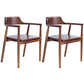 Contemporary Dining Chair 20'' Wide Open Arm Chair with 4 Wood Legs for Home Walnut Wood 2 Piece Set Clearhalo ' kitchen&dining_furn' 'Dining Chairs' 'Dining Tables & Seating' 'dining_chair' 'furn' 'furn_dining_chair' 'Furniture' 'furniture_dining_chair' 'Kitchen & Dining Furniture' 'kitchen' 3484041