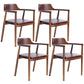 Contemporary Dining Chair 20'' Wide Open Arm Chair with 4 Wood Legs for Home Walnut Wood 4 Piece Set Clearhalo ' kitchen&dining_furn' 'Dining Chairs' 'Dining Tables & Seating' 'dining_chair' 'furn' 'furn_dining_chair' 'Furniture' 'furniture_dining_chair' 'Kitchen & Dining Furniture' 'kitchen' 3484042