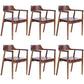 Contemporary Dining Chair 20'' Wide Open Arm Chair with 4 Wood Legs for Home Walnut Wood 6 Piece Set Clearhalo ' kitchen&dining_furn' 'Dining Chairs' 'Dining Tables & Seating' 'dining_chair' 'furn' 'furn_dining_chair' 'Furniture' 'furniture_dining_chair' 'Kitchen & Dining Furniture' 'kitchen' 3484043