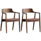Contemporary Dining Chair 20'' Wide Open Arm Chair with 4 Wood Legs for Home Walnut Linen 2 Piece Set Clearhalo ' kitchen&dining_furn' 'Dining Chairs' 'Dining Tables & Seating' 'dining_chair' 'furn' 'furn_dining_chair' 'Furniture' 'furniture_dining_chair' 'Kitchen & Dining Furniture' 'kitchen' 3484044