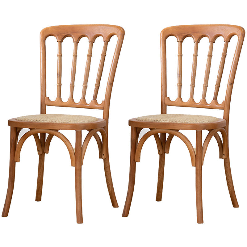 Solid Wood Traditional Dining Room Chairs Matte Finish Slat Back Chairs Natural 2 Piece Set Clearhalo ' kitchen&dining_furn' 'Dining Chairs' 'Dining Tables & Seating' 'dining_chair' 'furn' 'furn_dining_chair' 'Furniture' 'furniture_dining_chair' 'Kitchen & Dining Furniture' 'kitchen' 3484056