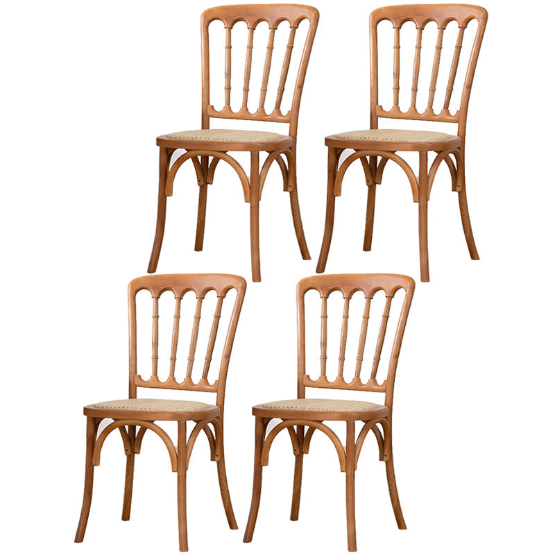 Solid Wood Traditional Dining Room Chairs Matte Finish Slat Back Chairs Natural 4 Piece Set Clearhalo ' kitchen&dining_furn' 'Dining Chairs' 'Dining Tables & Seating' 'dining_chair' 'furn' 'furn_dining_chair' 'Furniture' 'furniture_dining_chair' 'Kitchen & Dining Furniture' 'kitchen' 3484058