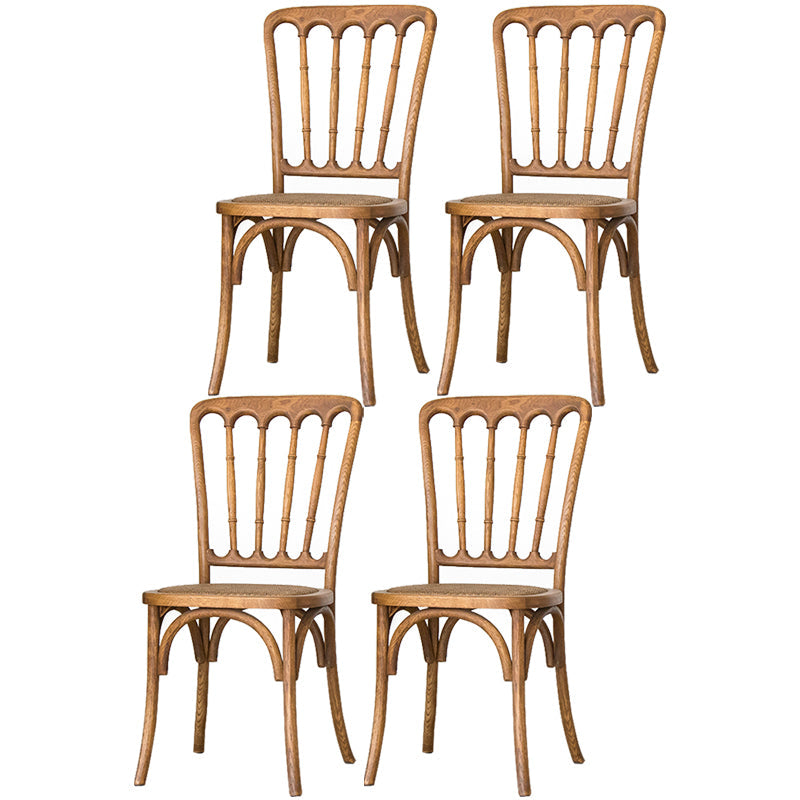 Solid Wood Traditional Dining Room Chairs Matte Finish Slat Back Chairs Light Wood 4 Piece Set Clearhalo ' kitchen&dining_furn' 'Dining Chairs' 'Dining Tables & Seating' 'dining_chair' 'furn' 'furn_dining_chair' 'Furniture' 'furniture_dining_chair' 'Kitchen & Dining Furniture' 'kitchen' 3484063